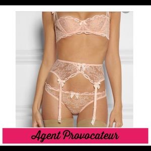 NWT 3 pc set byAgentProvocateur CLASSICS LovePeach Set